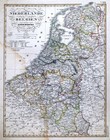 1845 Stieler Map Netherlands Belgium Luxemburg Holland Amsterdam Brussels Breda