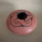 Vintage Native American Painted Red Pottery Jar  Probably Maricopa  Unsigned