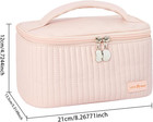 Large Makeup Organizer 2024 Pu Leather Waterproof Portable Large Cosmetic Bag La