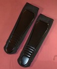 Pro Wrestling Kickpads Shiny Black Pleather Front - Gear - Kneepads New