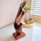 Mid-century Danish Modern Style Carved Wood Freeform Abstract Bird Sculpture 15 