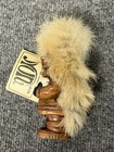 Kiana Original Nuni Doll Holding Snowballs Original Tag Wood Carving Vintage