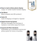 Panasonic Expandable Cordless Phone Answering Machine Call Block 2 Handsets