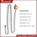 Findmall 1 Ton 2200 Lbs Capacity Manual Chain Hoist 20 Ft G80 Galvanized Chain