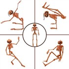 Halloween Life Size Hanging Skeleton Poseable Human Skull Bones Haunted House
