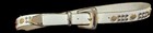 Girls White Leather Western Belt Gold Silver Studded Cowgirl Rodeo Pageant 1   
