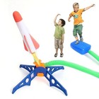 Kids Air Powered Rocket Launcher Foot Pump Outdoor Toy Jump Stomp Rockets Game