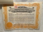 1928 Stock Certificate For 5 Shares Huntingburg In Furniture Co  Daniel Rauscher