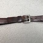 Kenneth Cole Brown Leather Belt Brown 1 5 Wide Silver Buckle Work Belt Men s 36