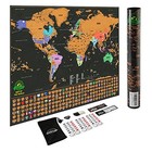 Scratch Off World Map Poster     Deluxe Travel Map  Scratch Off Map Of The World 