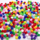 1000pcs Craft Pom Poms  1cm Fuzzy Pompom Puff Balls For Diy Arts  Crafts Project