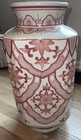 Astoria Grand Manzi Crimson   White  Chinese  Umbrella Stand   Urn  18 X 9