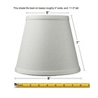 5x8x7 Empire Linen Edison Clip On Lamp Shade Light Oatmeal Light Oatmeal