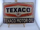 Texaco Motor Oil Metal Sign 12x8 Vintage Style Gas Station Garage Wall Decor