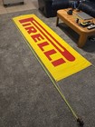 Vintage Pirelli Tire Banner 9ft X 2 5ft Heavy Duty Vinyl Garage Shop Sign 