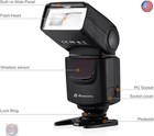Powerextra Professional Df-400 Speedlite Camera Flash For Canon Nikon Pentax
