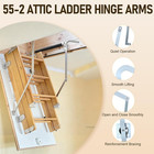 55-2 Attic Ladder Hinge Arms  Heavy Duty Steel Replacement Kit For Werner   Rust