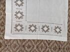 Hardanger Embroidered Large  Chest Or Dresser Scarf  Norwegian Vintage Gorgeou