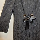 Vtg Whimsigoth Long Jacket Ps Black Witchy Steampunk Stevie Nicks Grommets Vamp