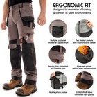 Mens Construction Work Pants Heavy Duty Cordura Cargo Workwear Utility Trousers