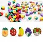Mini Fruit Shaped Rubber Pencil Eraser Novelty Stationery - Gift -hot