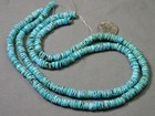 Arizona Kingman Turquoise 7mm Heishi Beads 16 3 8  Strand 160cts Baby Blues