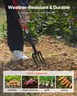 Vevor 4 Tines Garden Fork Fiberglass Handle 45 In Digging Spading Pitchfork