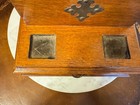 Antique Oak Desktop writing Stationary Box 19th Century