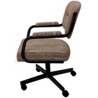 Swivel Metal Caster Dining Chair M-110 - Watusi Madder - Black