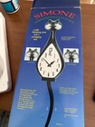 Simone Animated Wall Cat Clock White Wagging Tail Blinking Eyes Htf