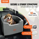 Vevor Dog Booster Car Seat Pet Car Seat For Small Medium Dog Up To 55 Lbs Gray