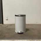 Simplehuman 10l 2 3 Gal Small Semi-round Bathroom Step Trash Can White Cw1867