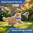 Gotags Personalized Airtag Cat Collar Reflective  Breakaway Safety Buckle