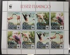 Nw0760   Gold Overprint 2019 Sierra Leone Wwf Birds Flamingos  11477-80 Kb Mnh