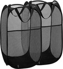 2pcs Collapsible Pop Up Laundry Bag Foldable Hamper Large Mesh Clothes Basket Us