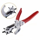 9  Leather Hole Punch Hand Pliers Belt Holes 6 Sized Puncher Heavy Duty Tool New