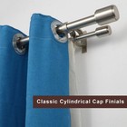 Double Curtain Rods Brushed Nickel  Drapery Rod 36-72   Nickel 