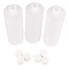 3 Pack 16oz Plastic Bottle With 6 Caps In 2 Styles