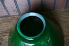 Antique Emerald Green Cased Slant Glass Lamp Light Shade 10 Inch Fitter