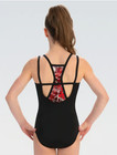 Gk Elite Gymnastics Leotard Size Child Large Red Urban Zebra Workout Leotard Guc