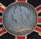 1898 Crown Solid Silver Antique Coin Old London Victorian Vintage British Money