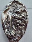 Hand Made Floral Antique Sterling Silver Hand Mirror Vintage