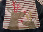 Mud Pie Kids Baby Girls Red Striped Christmas Dress Reindeer Applique 24 Months