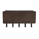 Wall Mounted Key Rack Mail Holder Wooden Letter Key Organizer With 5 Key Brown