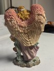 Vintage Hand Painted Guardian Angel With Child Figurine  Resin  Painted