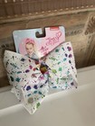Jojo Siwa Large Cheer Hair Bow Paint Splatter Multi-color White 7 -8  Brand New