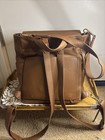 Mina Baie Los Angeles Full Vegan Kinney Backpack Diaper Bag W shoulder Strap Tan
