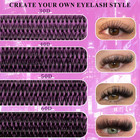 Lash Clusters Kit Large Capacity Individual Lashes 3d Faux Mink Lashes Wispy Diy