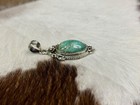 Natural Turquoise Pendant     Stamped 925 Sterling Silver     Southwestern