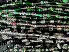 Vtg Glass Beads Wired Jade Green 19 Pc Of 17     a9